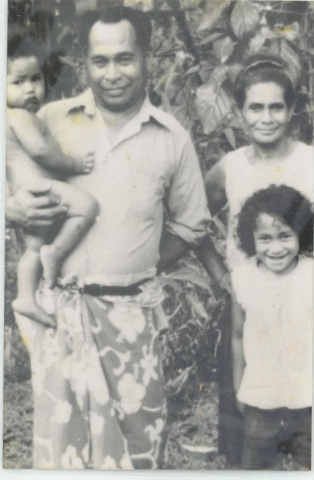 my father Taaluavaa Fiso, brother Mission, my mother Iolesina n Me in Samoa about 1975.